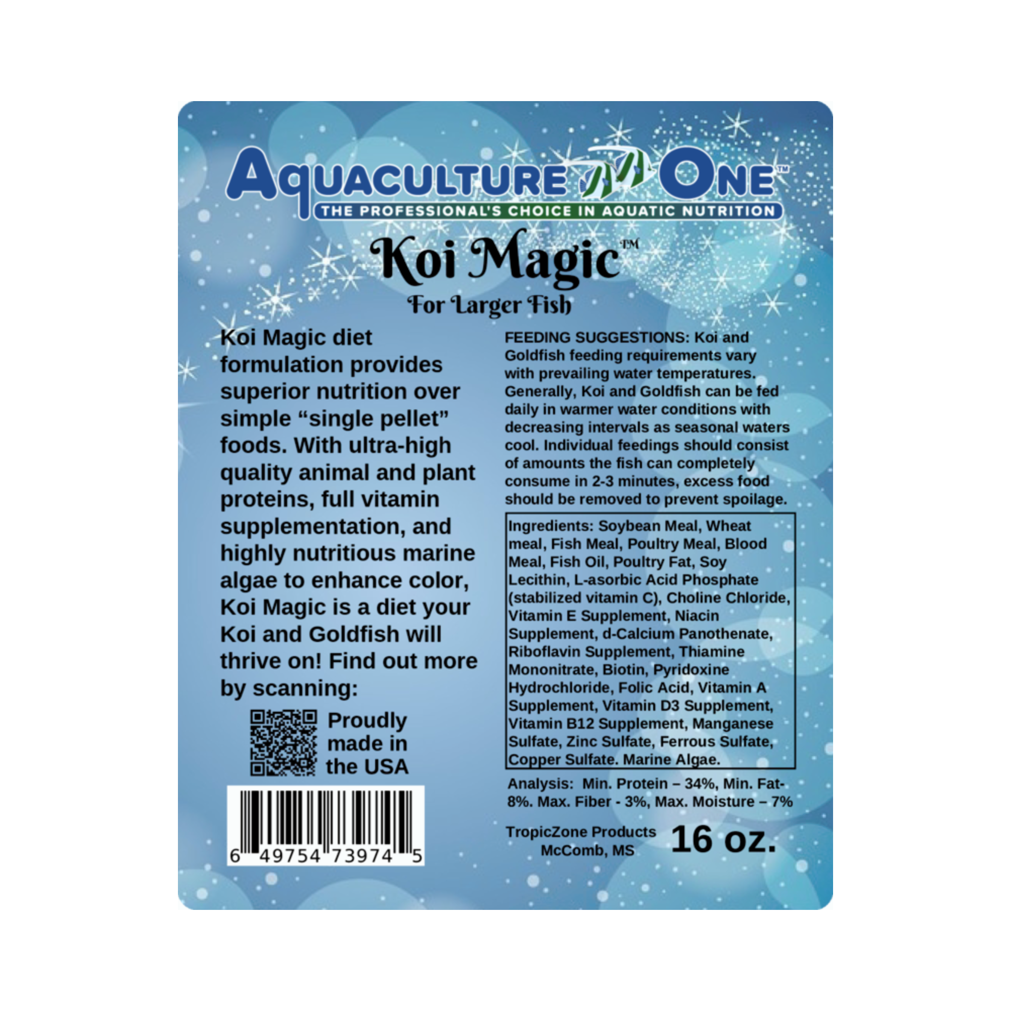 Aquaculture-One Koi Magic Performance Koi Food - Image 19